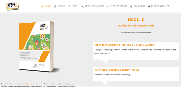 Medienrecht-24.de - kostenloses ebook für Kommunikation und Marketing